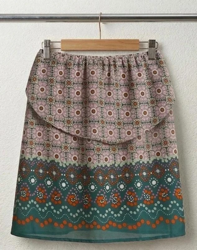 Falda estampada con volante - Estilo original boho - Talla S – photo 2